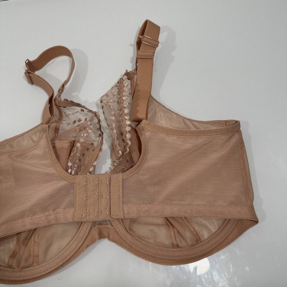 NEW $70 Elomi [‎ 36K ] Matilda Full Figure Underwire Plunge Bra Cafe Nude #5833 - Picture 11 of 13